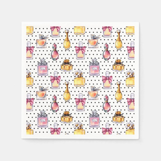Parfum Bottle Pattern Napkins (Front)