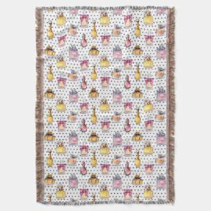 Parfum Bottle Pattern Throw Blanket