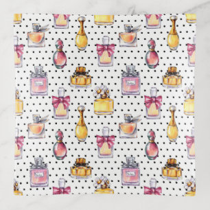 Parfum Bottle Pattern Trinket Tray
