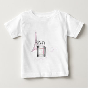 Parfum Bottle with Eiffel Tower and Rope Baby T-Shirt