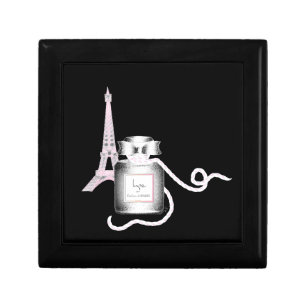 Parfum Bottle with Eiffel Tower and Rope Jewelry Box