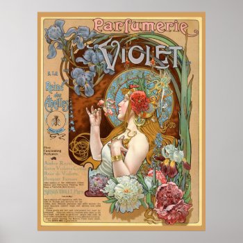 Parfumerie Violet Poster by RetroAndVintage at Zazzle