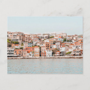 Parga town view from sea, Greece Postcard