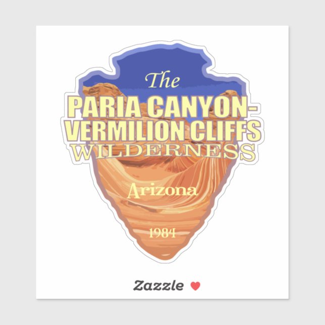 Paria Canyon - Vermilion Cliffs (arrowhead) Sticker (Sheet)
