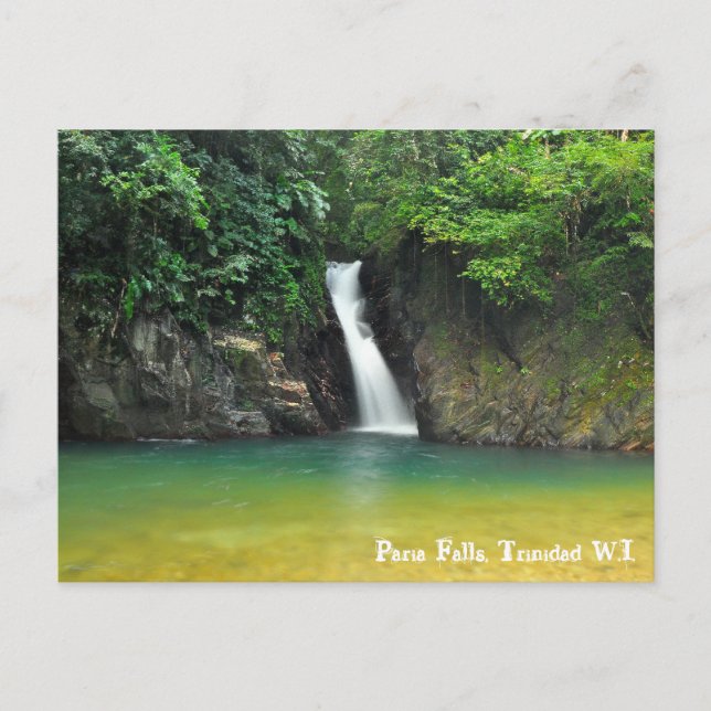 Paria Falls, Trinidad W.I. Postcard (Front)