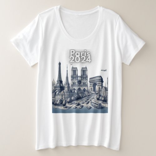 Paris 2024 soon plus size T_Shirt