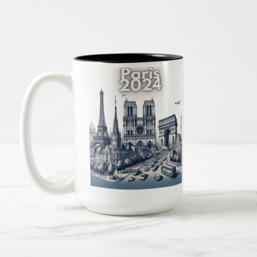 Paris 2024 soon Two_Tone coffee mug