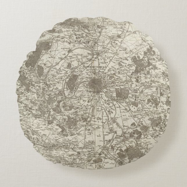 Paris 5 round pillow (Front)