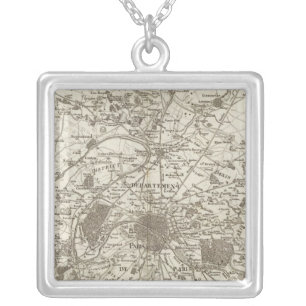 Paris 5 silver plated necklace