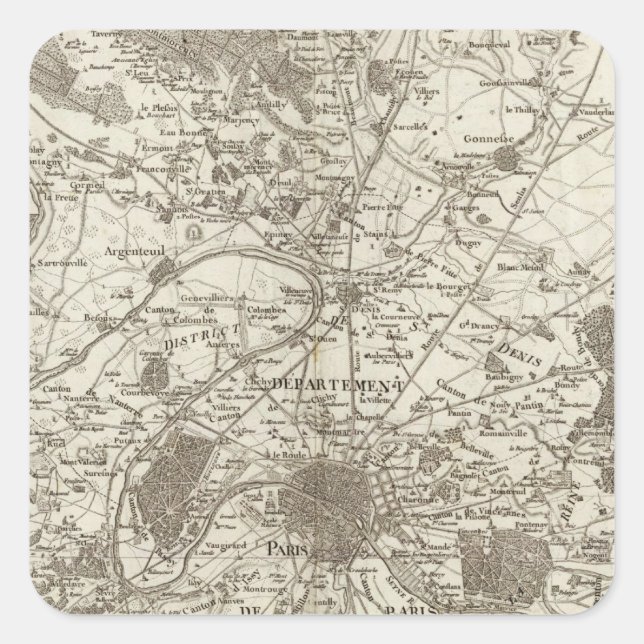 Paris 5 square sticker (Front)