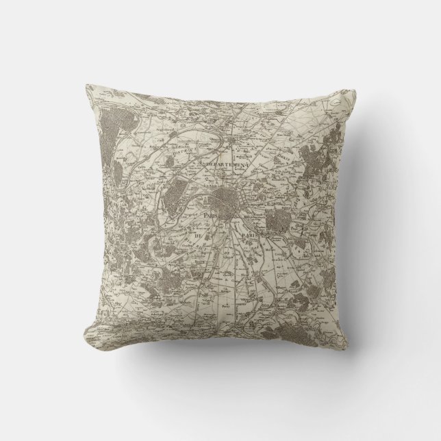 Paris 5 throw pillow (Front)