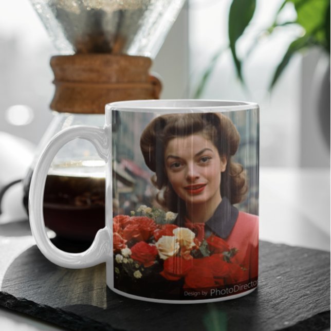 Paris 60s Flower Lady 3 Coffee Mug (Paris 60s Flower Lady 3 Coffee Mug
)