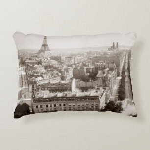 Paris: Aerial View, 1900 Decorative Pillow