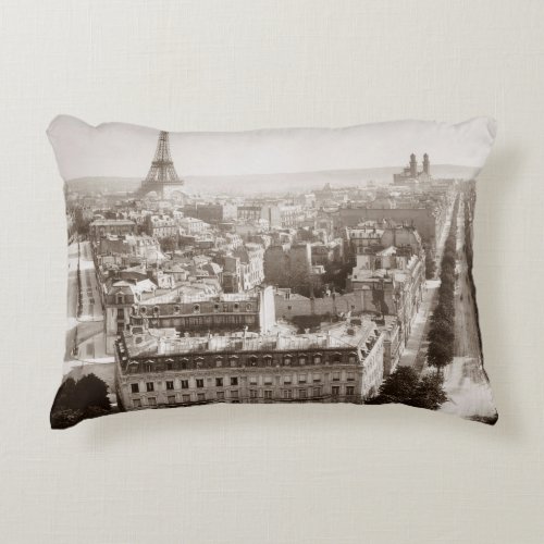 Paris Aerial View 1900 Decorative Pillow
