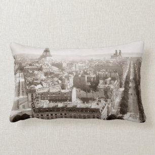 Paris: Aerial View, 1900 Lumbar Pillow