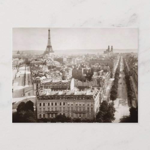 Paris Aerial View 1900 Postcard