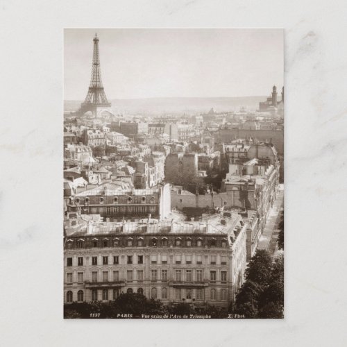 Paris Aerial View 1900 Postcard