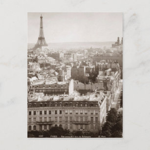 Paris: Aerial View, 1900 Postcard