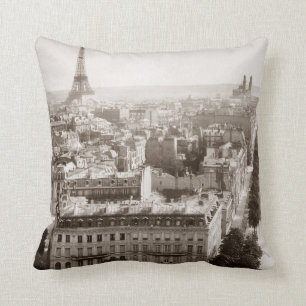 Paris: Aerial View, 1900 Throw Pillow