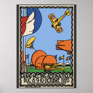 Paris Air Show 1920, Vintage Style Poster