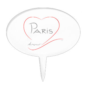 PARIS Amour (heart) Cake Topper