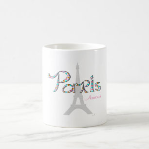 PARIS Amour with Eiffel Tower Coffee Mug