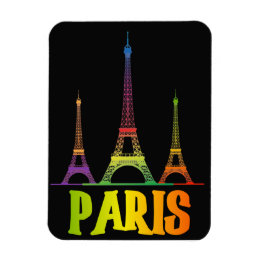 PARIS AND EIFFEL TOWER IN GRADIENT COLORS, AWESOME MAGNET