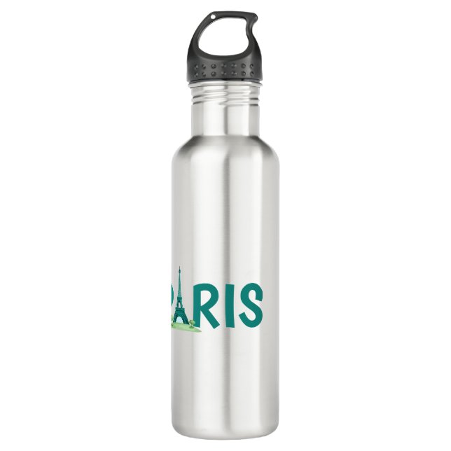 Paris and it's beautiful Eiffel tower  Stainless Steel Water Bottle (Front)