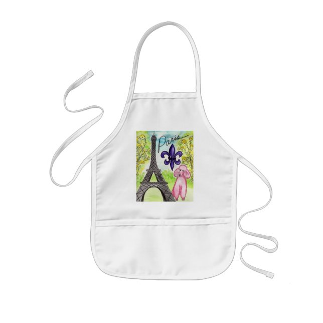 Paris and the Poodle Kids' Apron (Front)