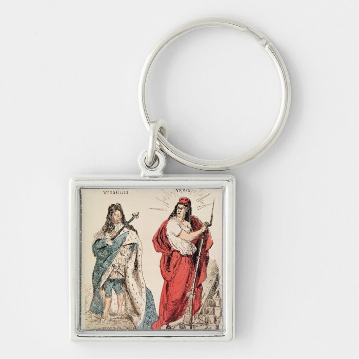 Paris and Versailles Glaring at Each Other, 1871 Key Chains