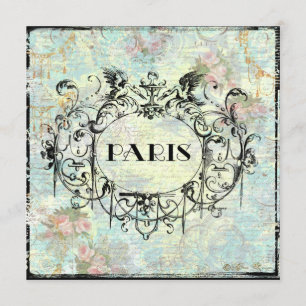 Paris Antique Style Ornate Invitation