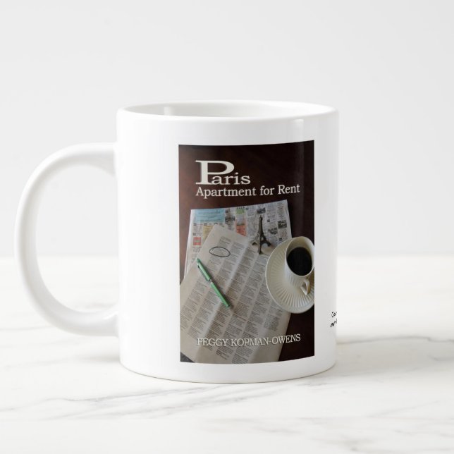 "Paris Apartment for Rent"  Giant Coffee Mug (Left)