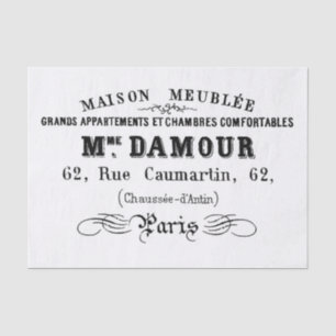 Paris Apartment Typography Tissue Paper