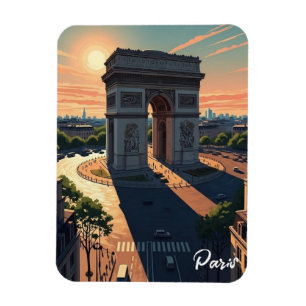 Paris Arc de Triomphe Postcard Magnet