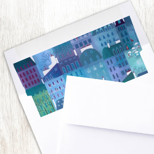 Paris Art Blue Envelope Liner