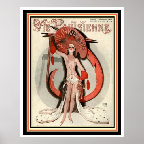 Paris Art Deco Cover Poster 16 x 20