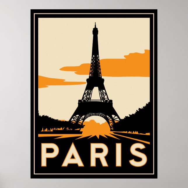 paris art deco retro poster (Front)