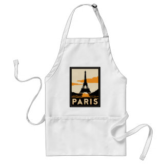 paris art deco retro travel poster adult apron