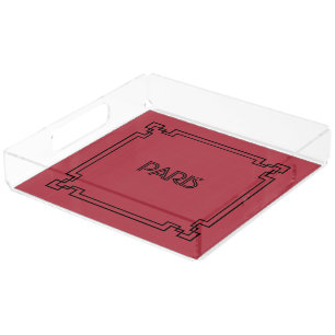 Paris Art Nouveau Art Deco Art Nouveau Acrylic Tray