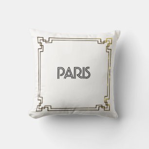 Paris Art Nouveau Art Deco Art Nouveau Throw Pillow