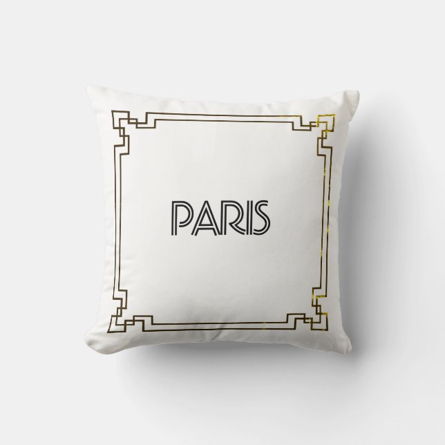 Paris Art Nouveau Art Deco Art Nouveau Throw Pillow (Front)