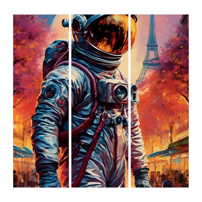 Paris astronaut triptych (Front)