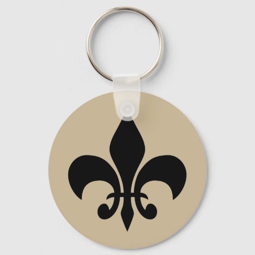 Paris at Night Beige Key Chain