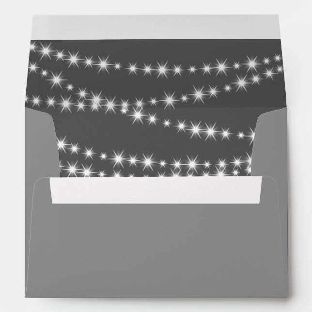 Paris at Night Invitation Envelope (gray) (Back (Bottom))