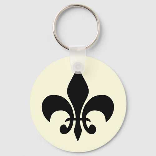 Paris at Night Off White Key Chain