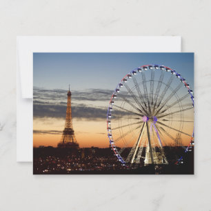 Paris at Night Postcard