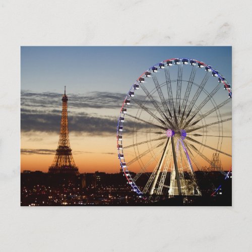 Paris at Night Postcard