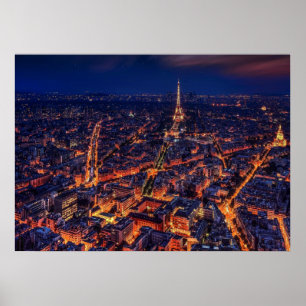 Paris at Night Poster