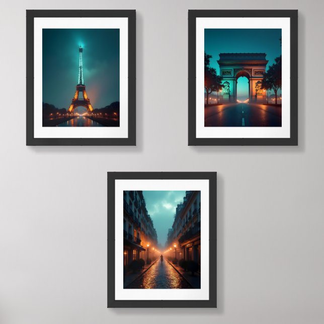 Paris at night  wall art sets (Front)