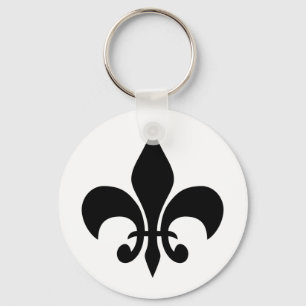 Paris at Night White Key Chain